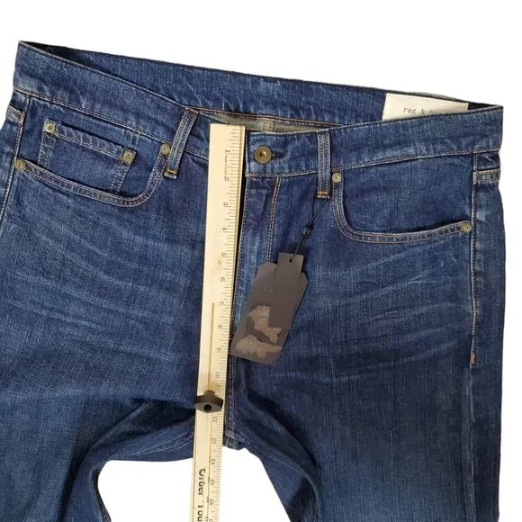 Rag & Bone Fit 2 Slim Fit Jeans Mens 38x34 Blue Highland Wash Denim NEW $195 - Picture 11 of 12